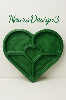 اردو خوری طرح قلب دست ساز سبز NouraDesign3