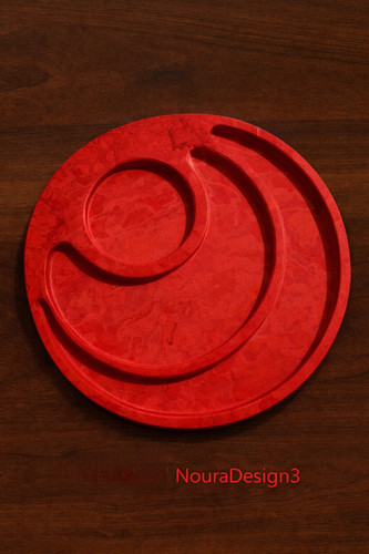 اردو خوری طرح ماه دست ساز قرمز NouraDesign3